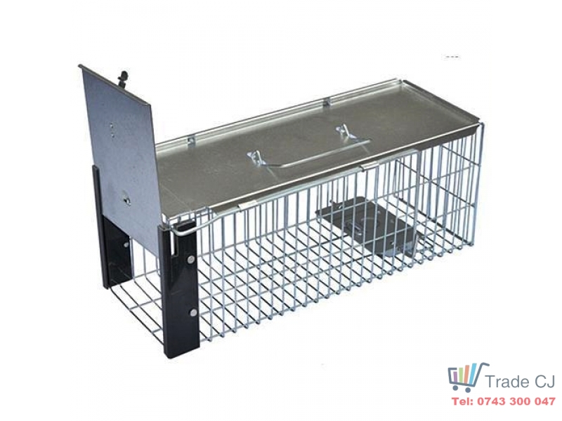 Capcana metalica pentru sobolani 40x16 cm, cursa profesionala reutilizabila pentru rozatoare, capcana mare pentru sobolani si soareci, sistem rezistent din metal pentru casa, ferma sau depozit