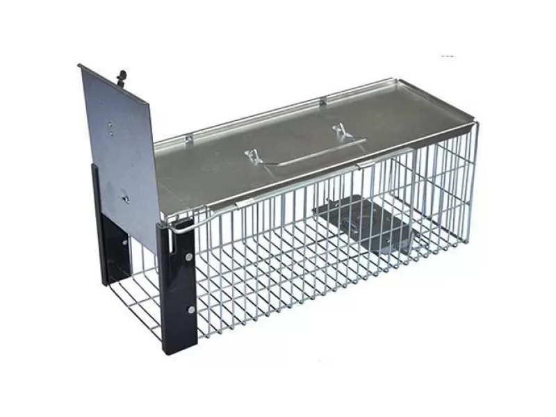 Capcana metalica pentru sobolani 40x16 cm, cursa profesionala reutilizabila pentru rozatoare, capcana mare pentru sobolani si soareci, sistem rezistent din metal pentru casa, ferma sau depozit