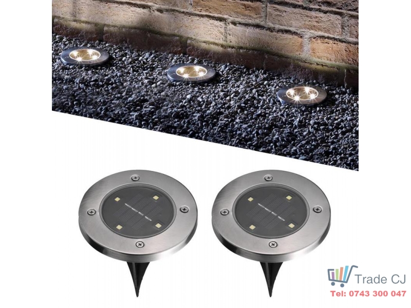 Set 2 lampi solare 120x140 mm, 4 LED pentru iluminare ambientala