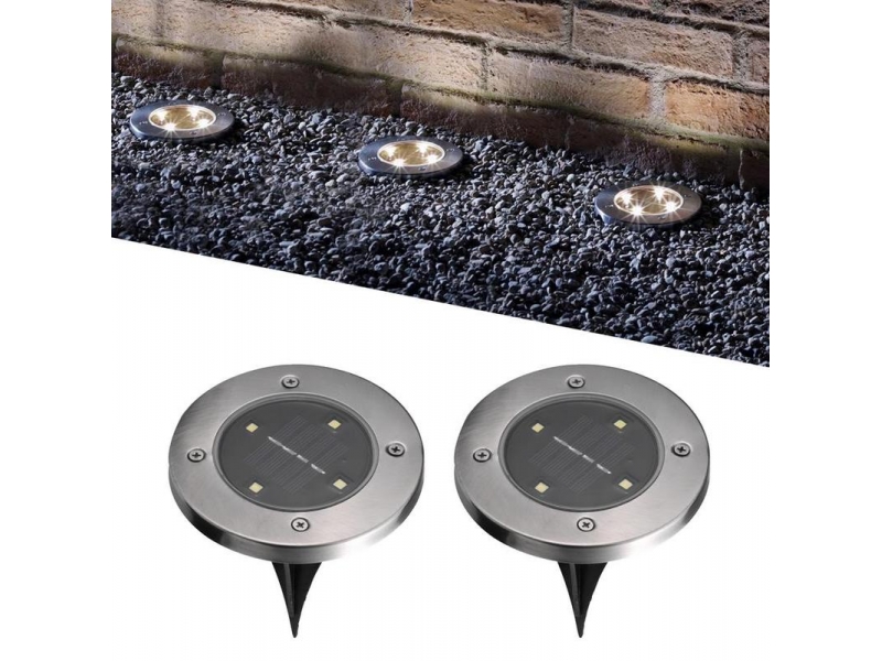 Set 2 lampi solare 120x140 mm, 4 LED pentru iluminare ambientala