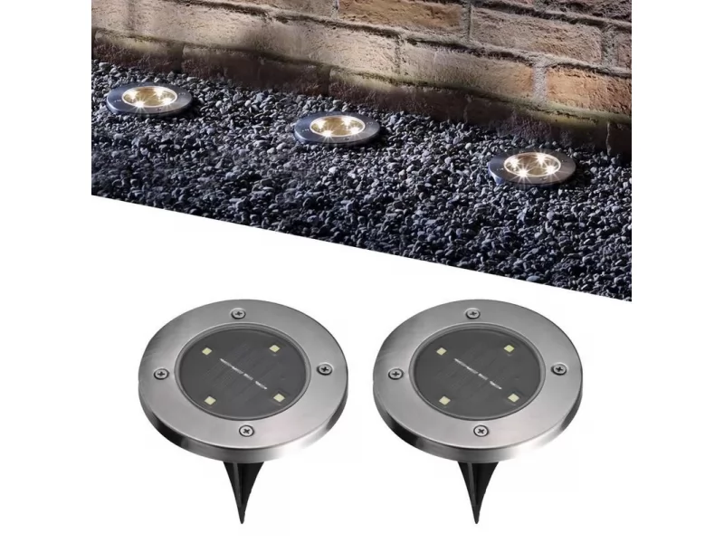 Set 2 lampi solare 120x140 mm, 4 LED pentru iluminare ambientala
