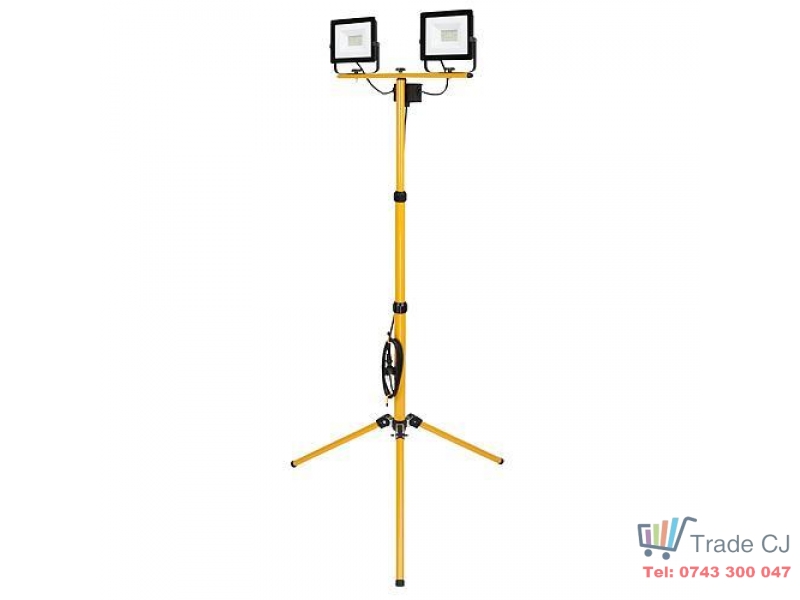 Trepied cu 2 proiectoare cu LED 2x20W, 1600 lm, cablu alimentare 2.5 m, IP65