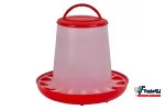 Hranitoare cu maner pentru pui si pasari de curte din plastic, capacitate 1.5 kg