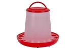 Hranitoare cu maner pentru pui si pasari de curte din plastic, capacitate 9 kg