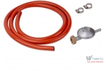 Regulator de presiune gaz standard, furtun 1.5m cu coliere prindere