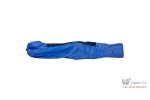 Scaun pentru pescuit sau camping, cu sport pahar, 80x50x105 cm, material textil, albastru, husa transport