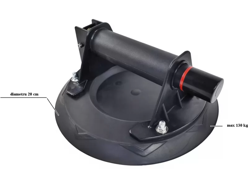 Ventuza pentru transport si montat parbrize, geamuri, placi ceramice, max 130 kg, in cutie transport plastic