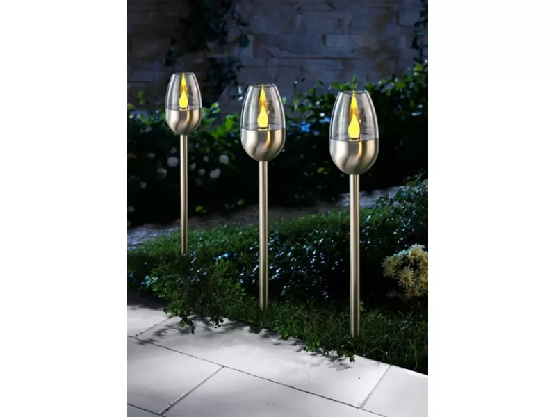 Lampa solara Candle cu LED pentru gradina, 40 cm