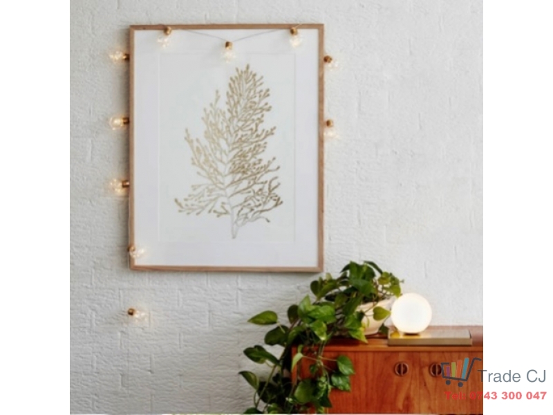 Ghirlanda cu alimentare solara, lungime 3.8 m,10 becuri LED, stil vintage