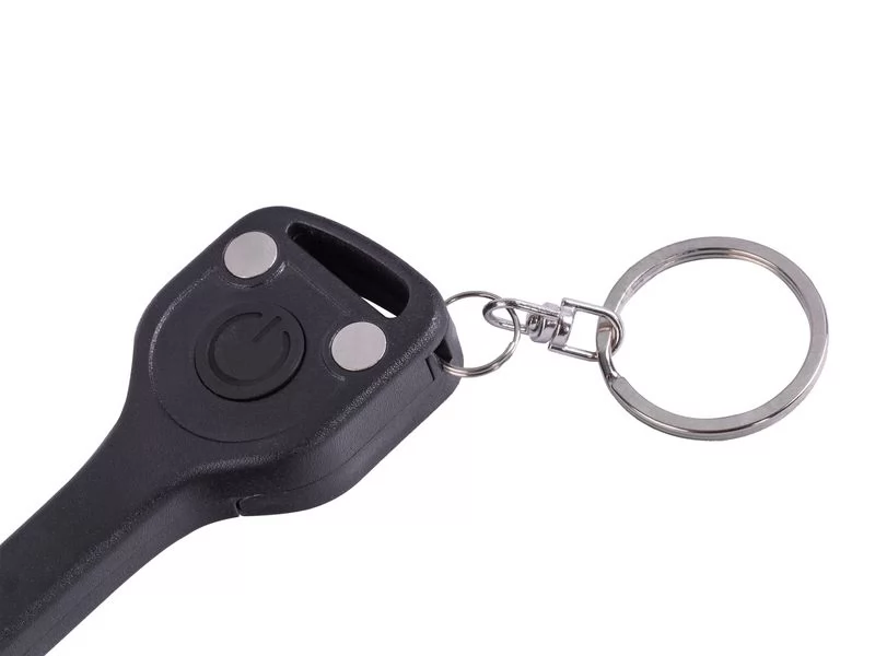 Lanterna breloc cu LED 60 lm, magnet incorporat, 3 moduri iluminare, compacta, 75x30 mm, baterie inclusa