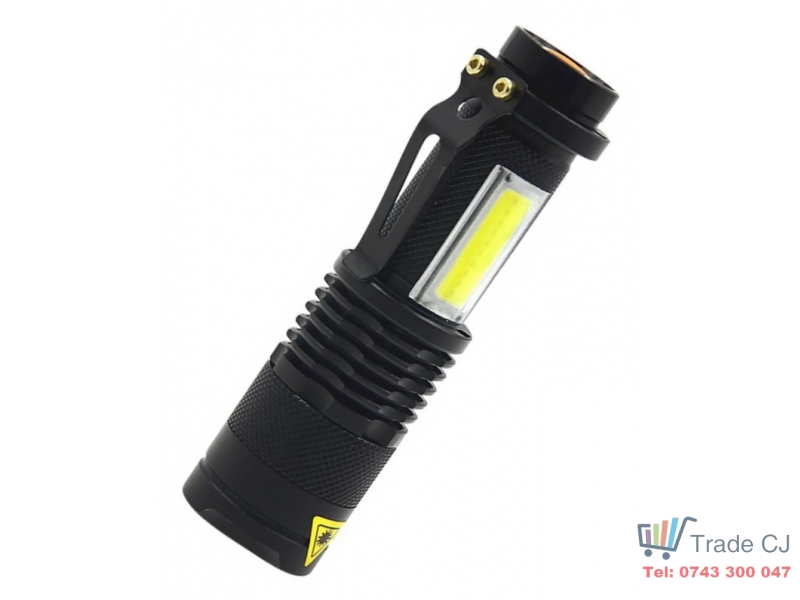 Lanterna metalica portabila cu Led 3W, 70+65 lm, functie Zoom