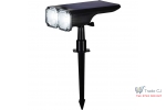 Lampa solara cu 18 Led, 16x10x27 cm, fixare in pamant, reglabila 120 grade, acumulator 1200mAh
