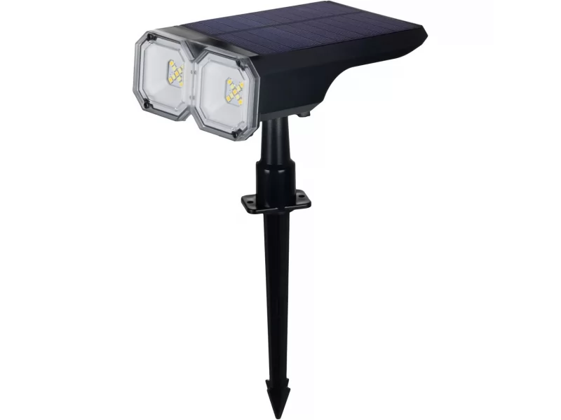 Lampa solara cu 18 Led, 16x10x27 cm, fixare in pamant, reglabila 120 grade, acumulator 1200mAh
