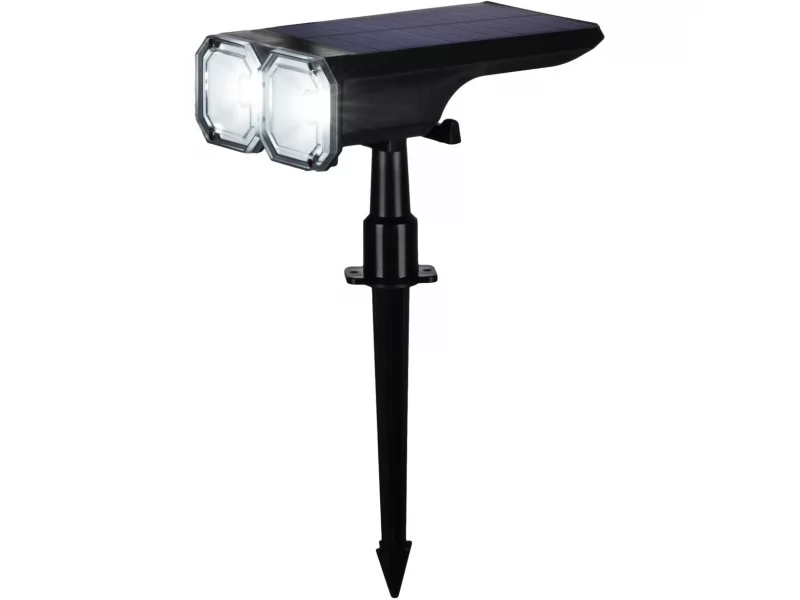 Lampa solara cu 18 Led, 16x10x27 cm, fixare in pamant, reglabila 120 grade, acumulator 1200mAh