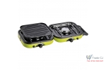 Set aragaz camping portabil si butelie gaz, 2in1, plita si arzator, butelie gaz 230 g