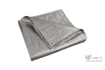 Prelata impermeabila universala, 2x2 m, densitate 100g mﾲ, inele de prindere metalice, culoare argintie