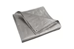 Prelata impermeabila universala, 2x8 m, densitate 100g mﾲ, inele de prindere metalice, culoare argintie