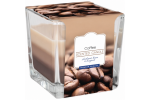 Lumanare parfumata Coffee, aroma intensa de cafea, recipient din sticla, design decorativ tricolor, timp de ardere pana la 32 ore, 170 g, pentru ambient si relaxare