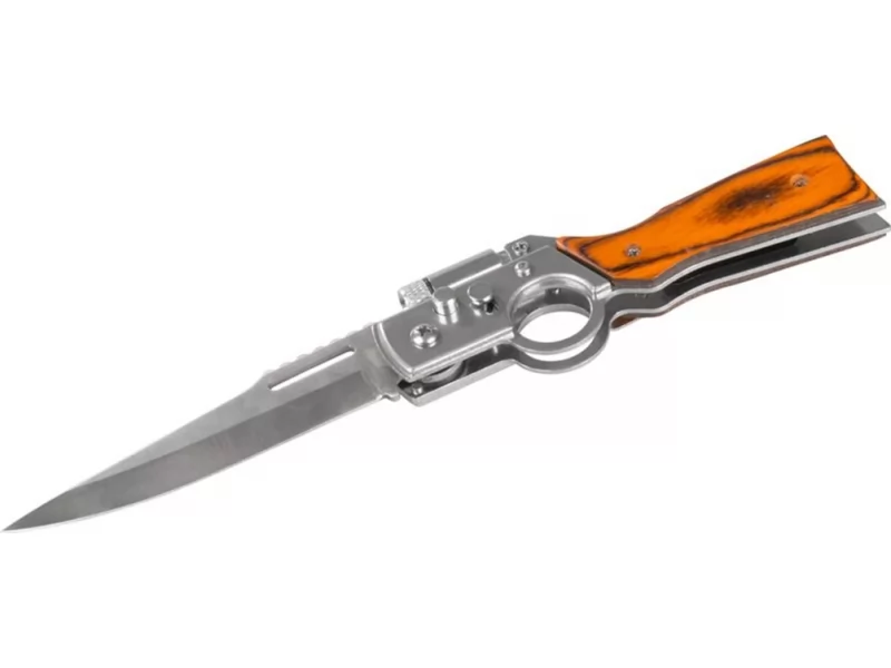 Cutit pliabil cu lanterna LED, 21 cm, multifunctional, pentru camping, pescuit si drumetii, lama 9.5 cm, clip prindere curea