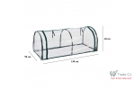 Minisera tip tunel pentru rasaduri si gradina, structura metalica si PVC, folie protectie UV, 130x50x60 cm