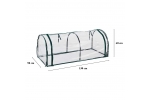 Minisera tip tunel pentru rasaduri si gradina, structura metalica si PVC, folie protectie UV, 130x50x60 cm