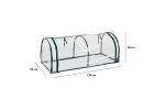 Minisera tip tunel pentru rasaduri si gradina, structura metalica si PVC, folie protectie UV, 130x50x60 cm
