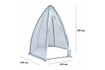 Minisera tip solar pentru rasaduri si gradina, forma piramidala, structura metalica, folie protectie UV, 160x160x180 cm
