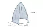 Minisera tip solar pentru rasaduri si gradina, forma piramidala, structura metalica, folie protectie UV, 160x160x180 cm