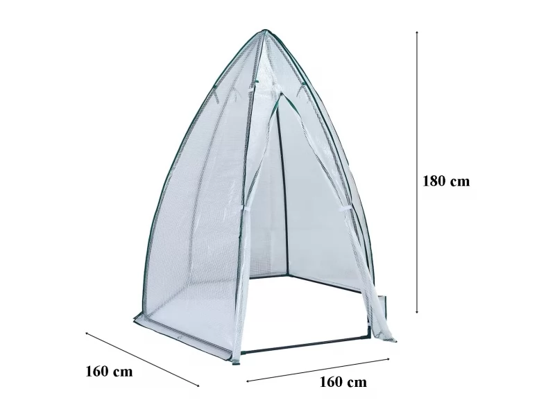 Minisera tip solar pentru rasaduri si gradina, forma piramidala, structura metalica, folie protectie UV, 160x160x180 cm