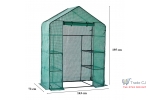 Solar pentru rasaduri si gradina, structura metalica si PVC, 6 rafturi, folie protectie UV, 143x73x195 cm