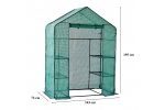 Solar pentru rasaduri si gradina, structura metalica si PVC, 6 rafturi, folie protectie UV, 143x73x195 cm