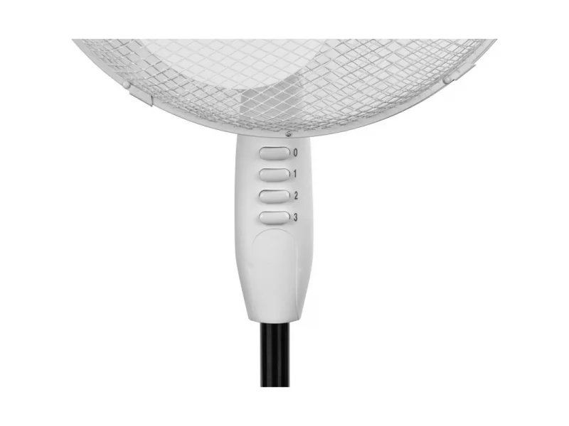 Ventilator cu picior, diametru 40 cm, putere 45 W, max 1.2 m, functie oscilatie 100ﾰ, cablu alimentare 1.7 m, culoare alba