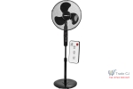 Ventilator cu picior si telecomanda, diametru 40 cm, putere 45 W, max 1.25 m, functie oscilatie 100ﾰ, cablu alimentare 1.7 m, culoare neagra
