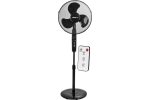 Ventilator cu picior si telecomanda, diametru 40 cm, putere 45 W, max 1.25 m, functie oscilatie 100ᄚ, cablu alimentare 1.7 m, culoare neagra