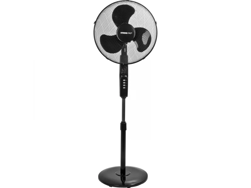 Ventilator cu picior si telecomanda, diametru 40 cm, putere 45 W, max 1.25 m, functie oscilatie 100ﾰ, cablu alimentare 1.7 m, culoare neagra