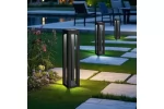 Lampa solara gradina LED, inaltime 35 46 cm iluminare automata lumina alba calda alimentare solara exterior, acumulator 500 mAh
