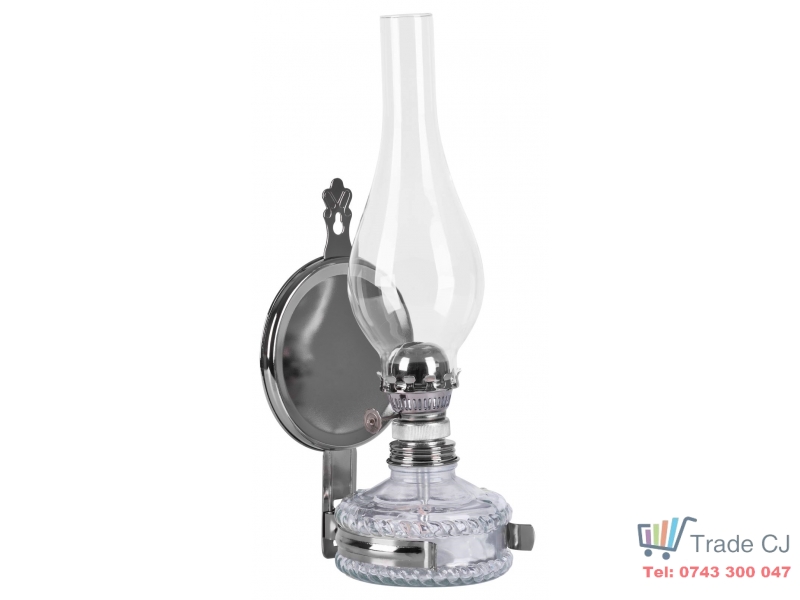 Lampa vintage din sticla cu gaz lampant 35 cm, lampa retro decorativa pentru interior si exterior