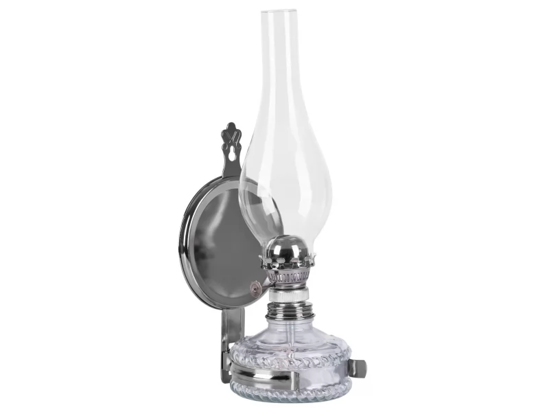 Lampa vintage din sticla cu gaz lampant 35 cm, lampa retro decorativa pentru interior si exterior