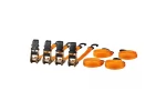 Set 4 chingi cu clichet pentru marfa, lungime 4.5 m, latime 2.5 cm, max 500 kg
