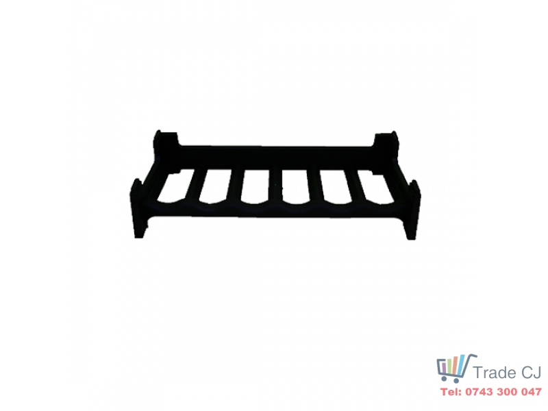 Suport din plastic maro pentru depozitare 6 sticle de vin, 60x30x12cm