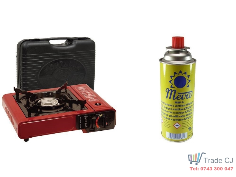 Argaz camping Strend Pro, 2.2 kW cu aprindere piezo + Butelie cadou