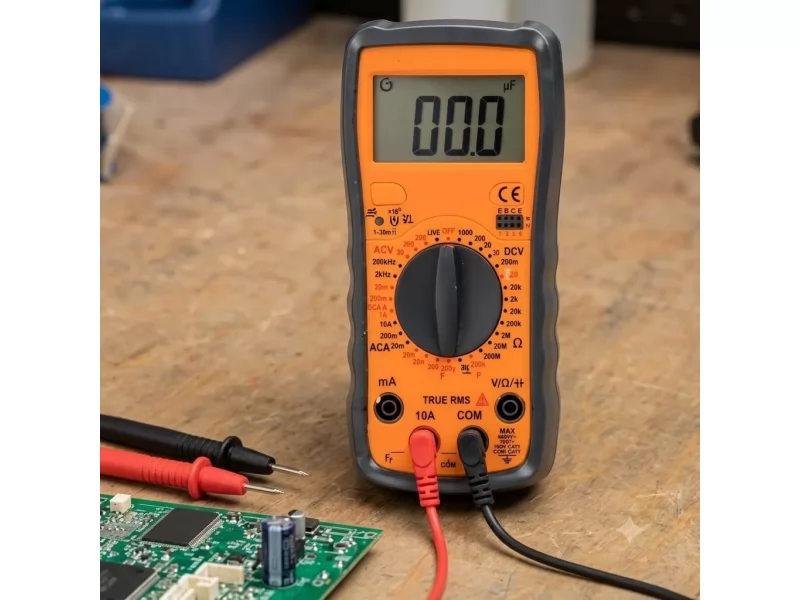 Multimetru digital, True RMS, NCV, 10A, tensiune AC DC, test dioda si continuitate, functie HOLD, detectie faza, protectie la suprasarcina, alimentare 9V