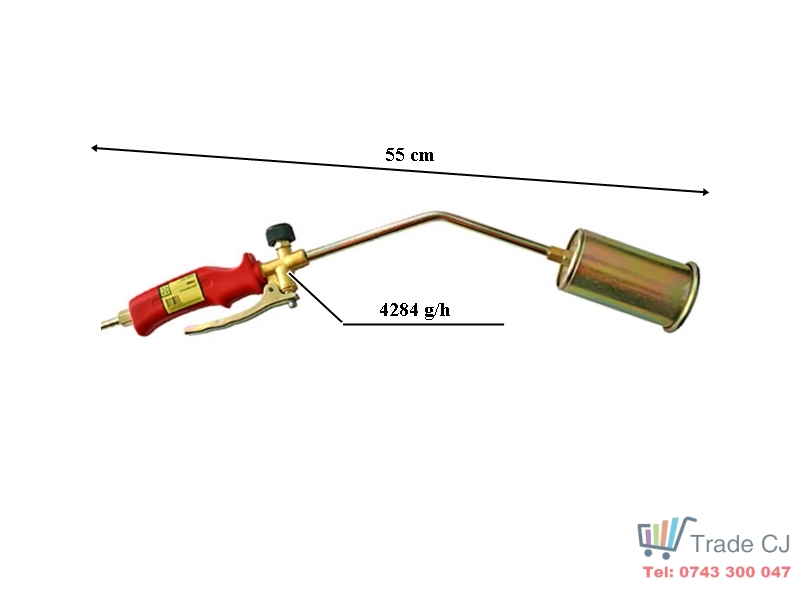 Arzator gaz, diametru 60 mm, lungime 550mm, max 60 KW