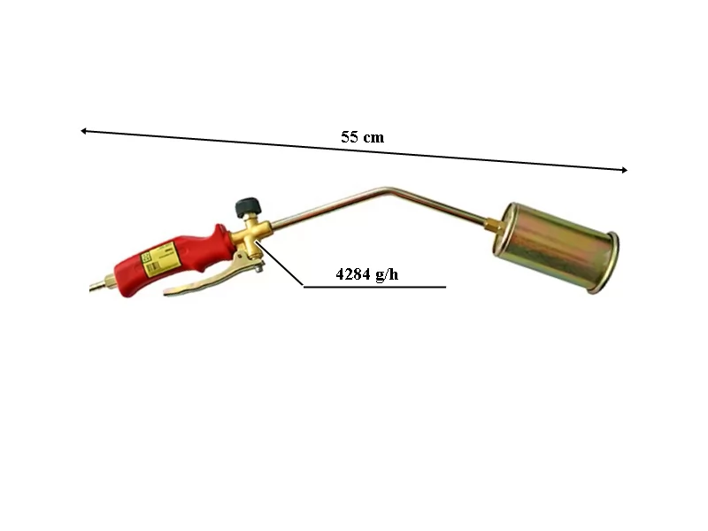 Arzator gaz, diametru 60 mm, lungime 550mm, max 60 KW
