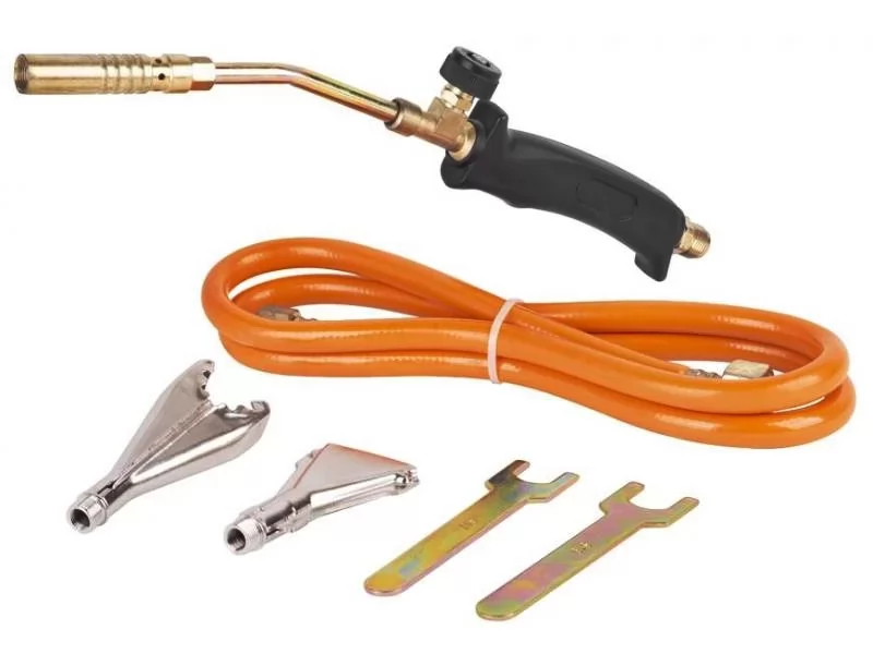 Arzator gaz cu furtun 1.5m si 3 capete 17-20-40 mm