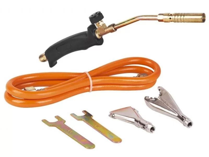 Arzator gaz cu furtun 1.5m si 3 capete 17-20-40 mm