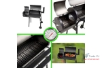 Gratar gradina mobil, grill cu capac, termometru, afumatoare 23x30, dimensiune 100x53x110cm
