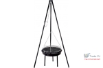 Gratar gradina cu trepied de 150cm, inaltime de gatit reglabila 32cm - 66cm
