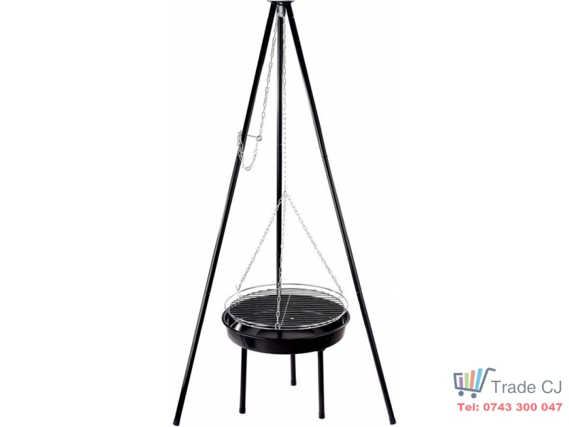 Gratar gradina cu trepied de 150cm, inaltime de gatit reglabila 32cm - 66cm