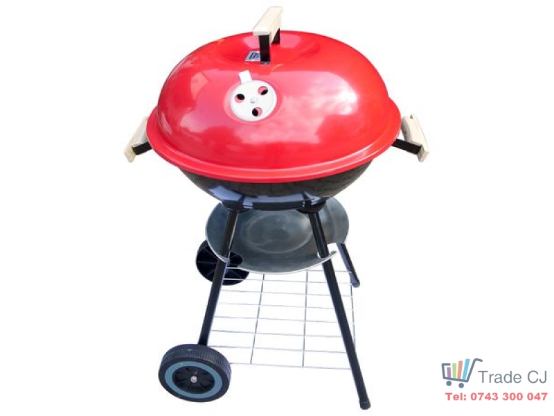 Gratar gradina portabil, grill mobil cu capac 47x45x72cm